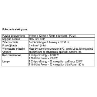 megaSun Tower T200   z halogenami X-tra Tan   fabrycznie nowe