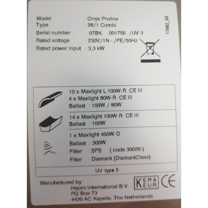 Onyx Proline 28/1 Nowe lampy