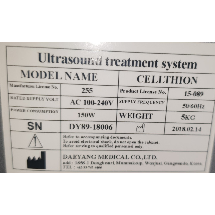 CELLTHION - Ultrasound treatment system