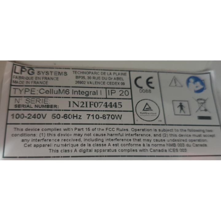 LPG Cellu M6 Integral MED "2I" do zabiegów na ciało i twarz - Endermologia 2015